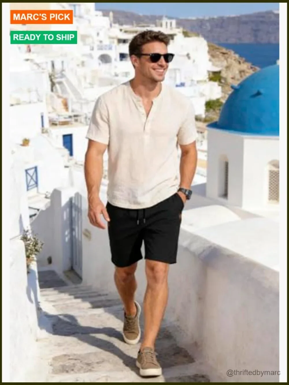 Men's Cotton Chino Shorts with Drawstring Waist for Golf and Casual Wear